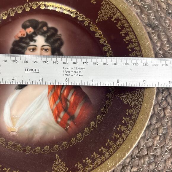 Antique Royal Vienna Bee Hive Porcelain Portrait Plate Hand Painted Gold Gilding - Picture 3 of 5